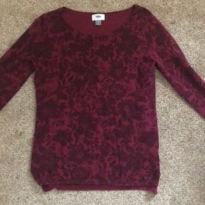 Floral long sleeve sweater. Old navy. Size S.